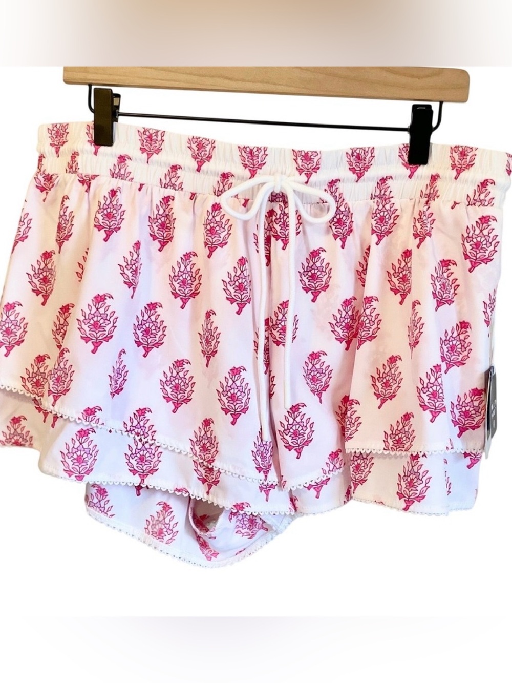 Roller Rabbit Pink Floral Ruffle Shorts